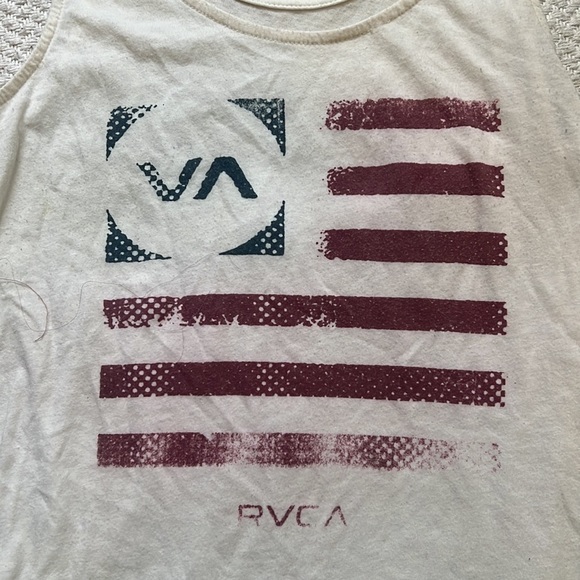 RVCA distressed appearance American flag women’s tank top small Fourth of July - Picture 2 of 2
